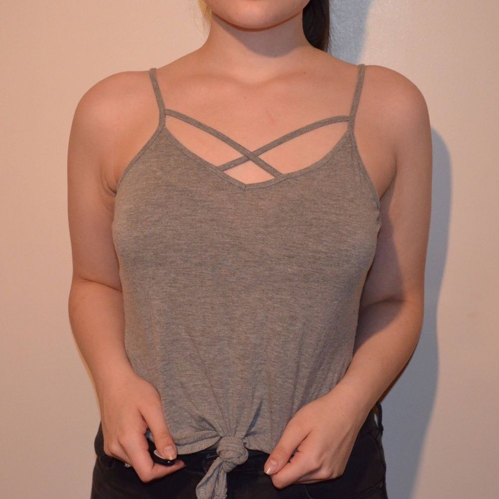 Grey Tied Tank